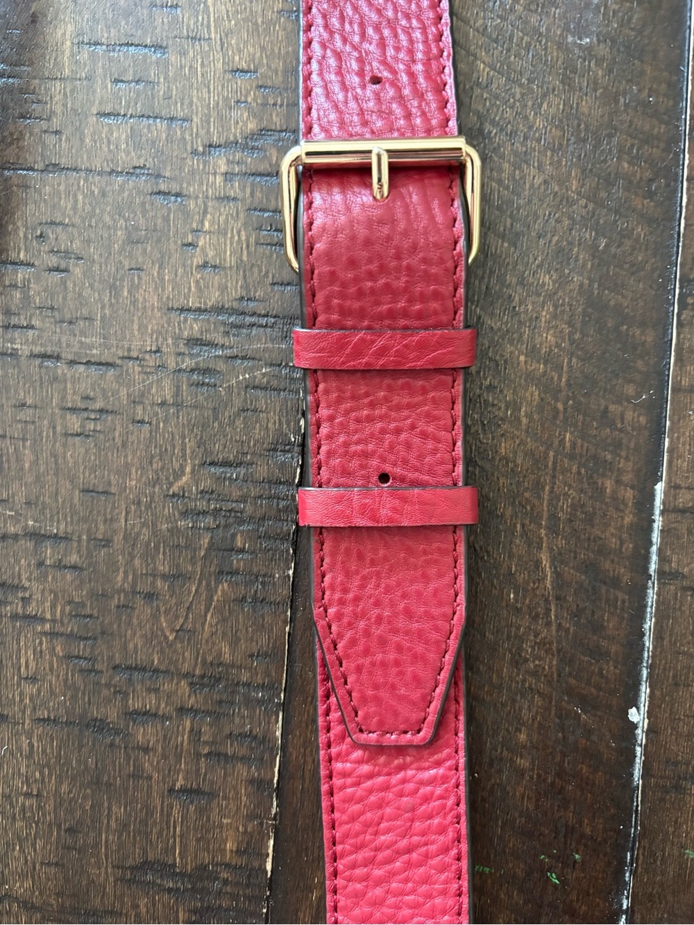 Rebecca Minkoff Red Crossbody Unlined Leather Purse with Silver Studs - Picture 4 of 10
